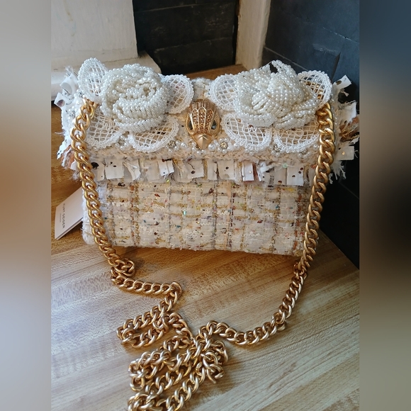 Kurt Geiger Handbags - FOR SWAG SHOW ONLY Kurt Geiger NWT White Crochet & Lace Kensington & Dustbag
